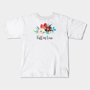 Fall in love design Kids T-Shirt